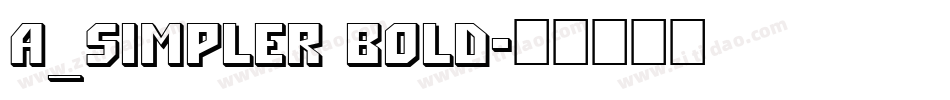 a_Simpler Bold字体转换